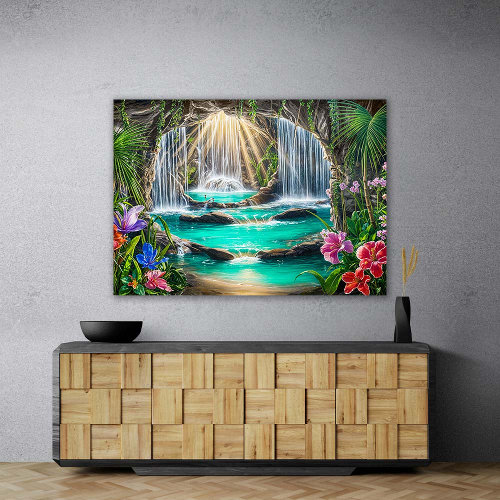 5D Diamond Painting – Tropisches Lichtparadies, Unique-Diamond