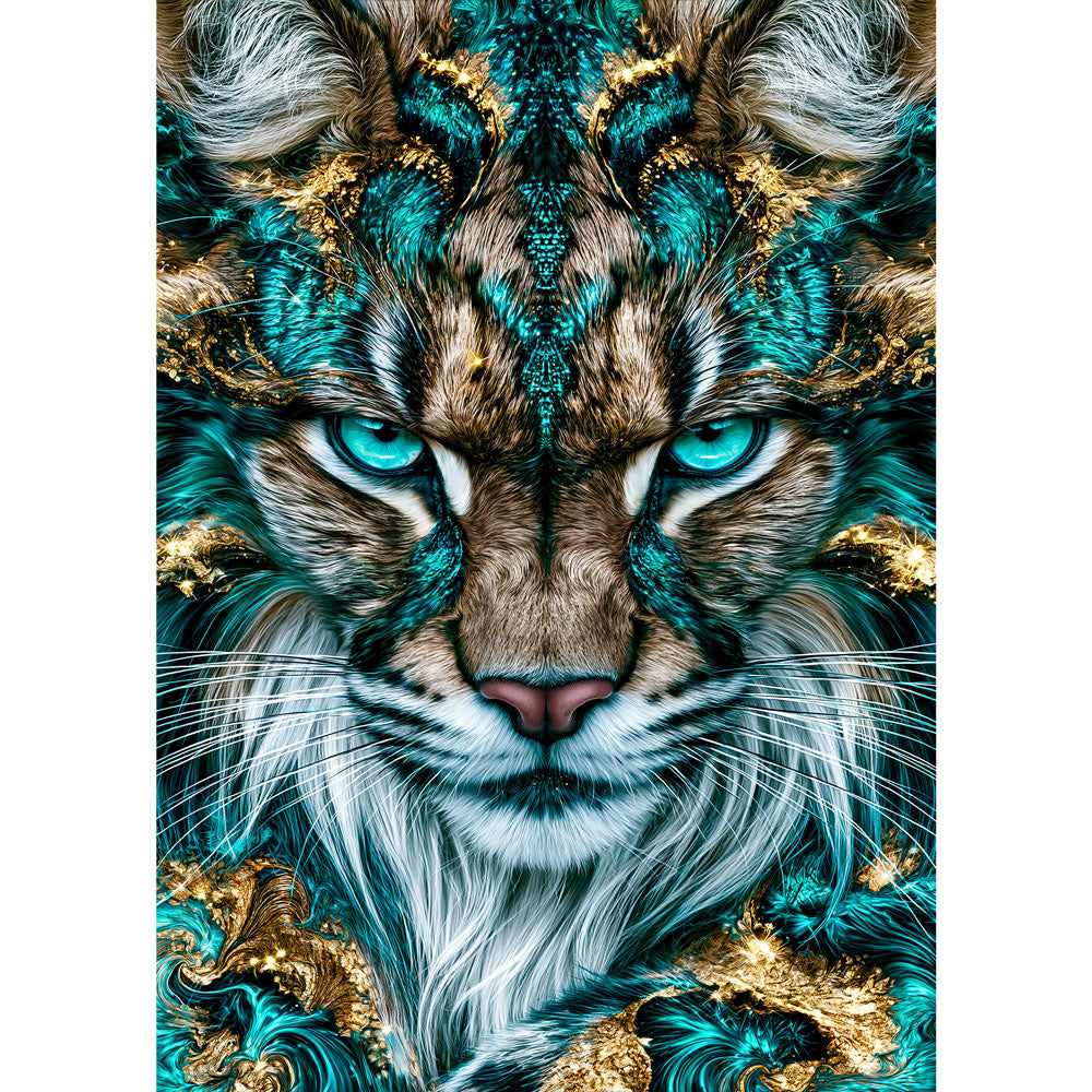 5D Diamond Painting – Türkiser Blick der Wildnis | Unique Diamond