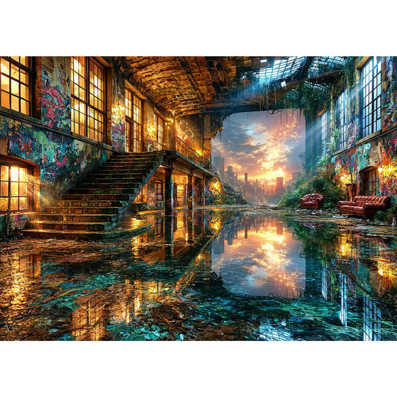 5D Diamond Painting – Urbanes Spiegellicht | Unique Diamond