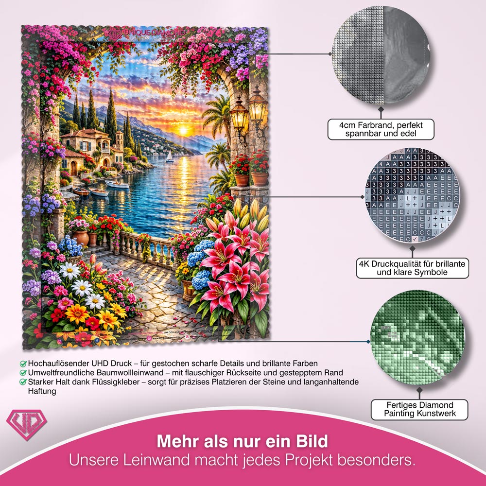 5D Diamond Painting – Valentina Sonnenzauber der Küstenvilla