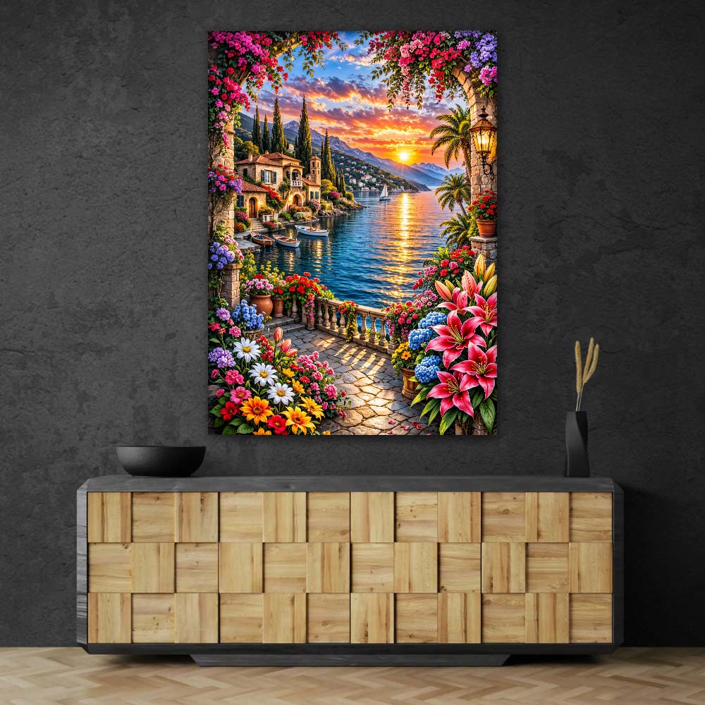 5D Diamond Painting – Valentina Sonnenzauber der Küstenvilla