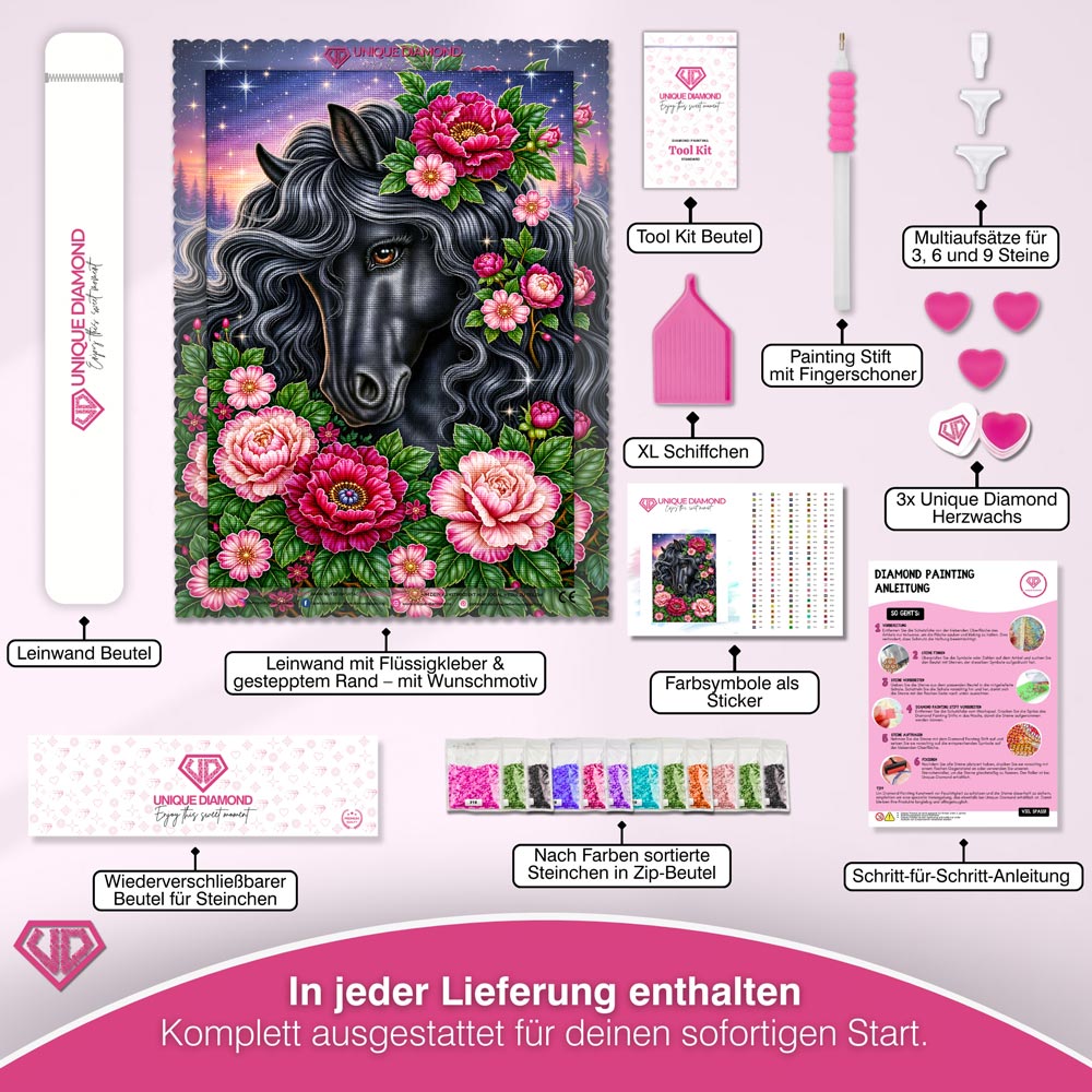 5D Diamond Painting – Valentina im Rosenglühen