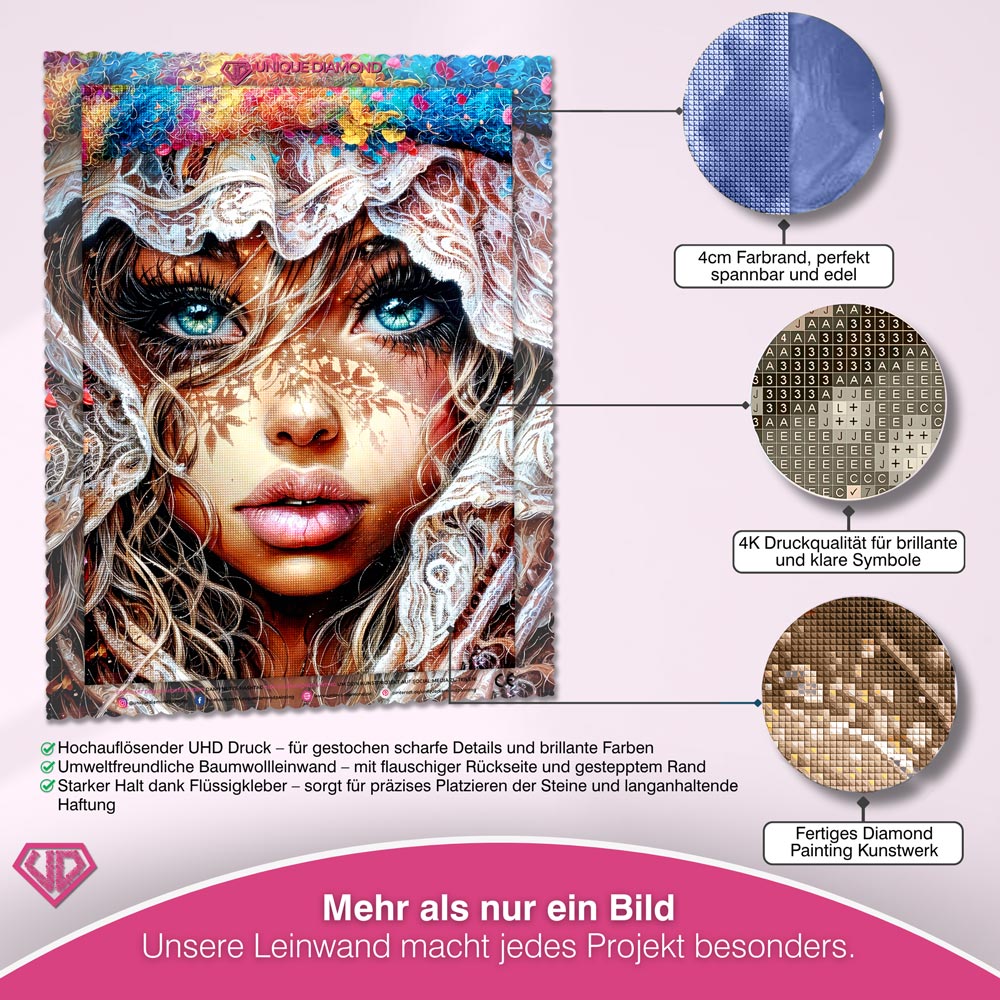5D Diamond Painting – Veil of Bloom