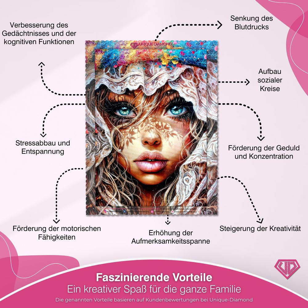 5D Diamond Painting – Veil of Bloom