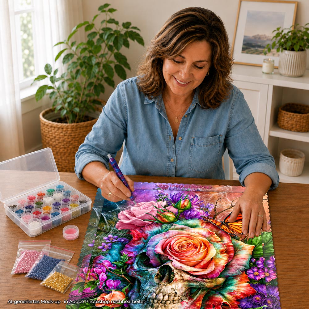 5D Diamond Painting – Vergängliche Blütenseele