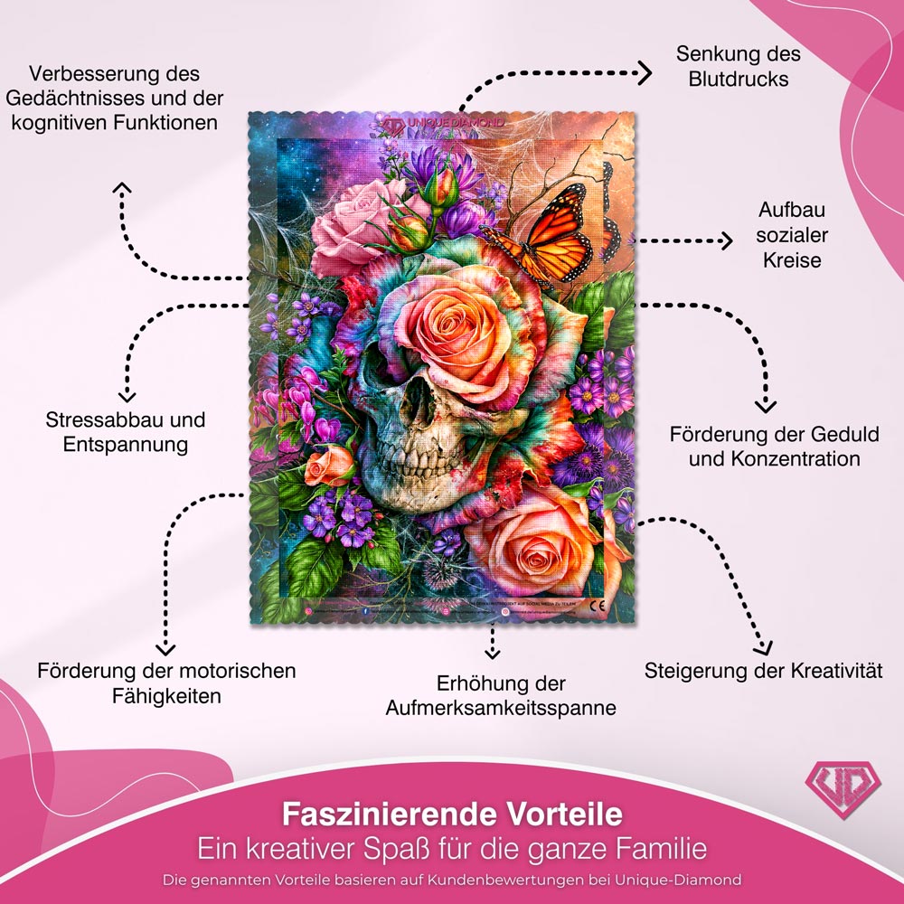 5D Diamond Painting – Vergängliche Blütenseele