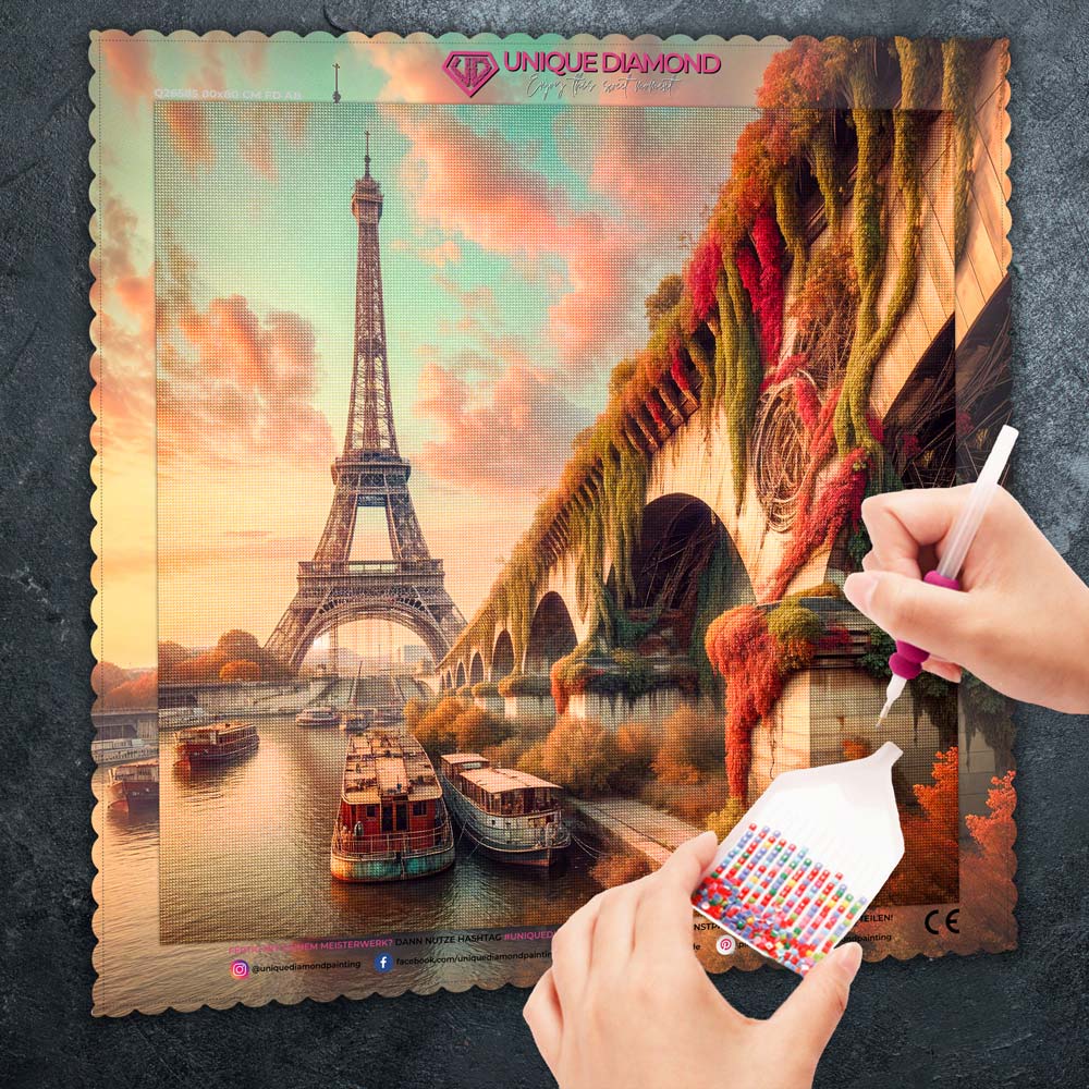 5D Diamond Painting – Verwunschenes Paris im Herbstzauber Unique-Diamond