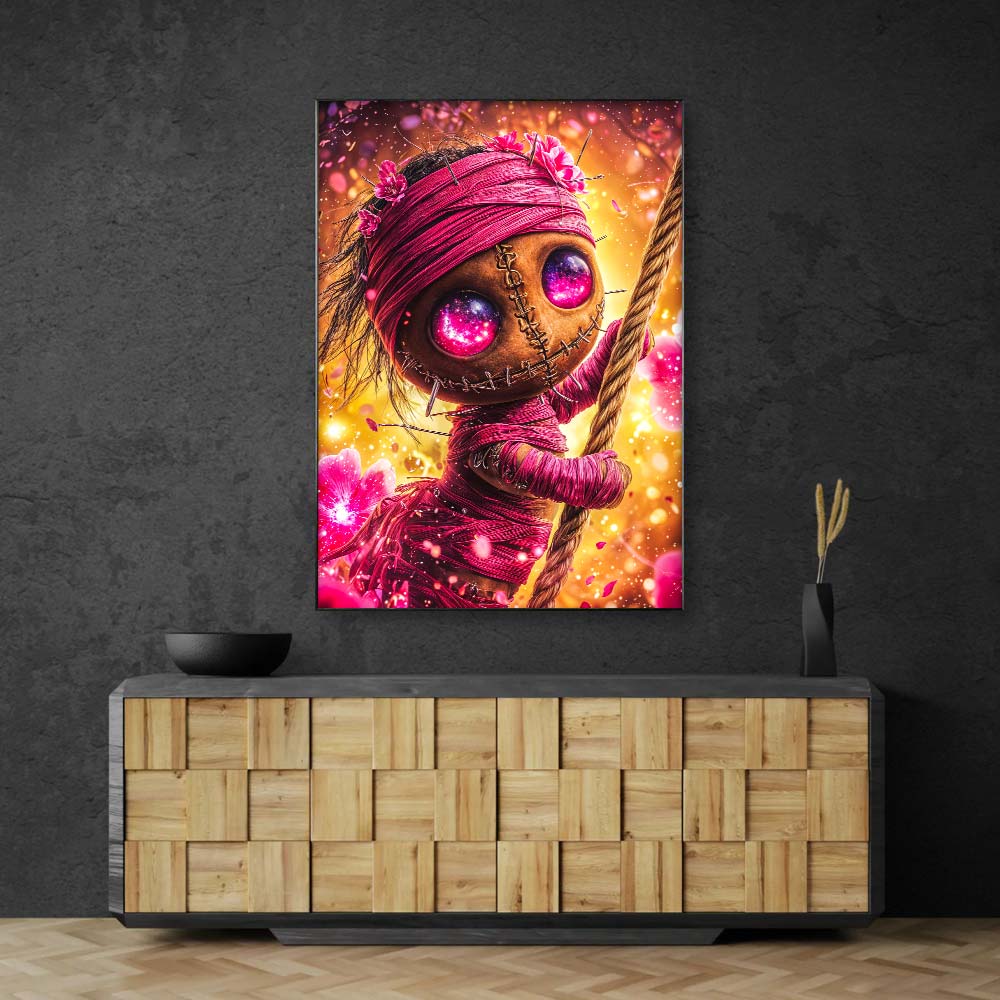 5D Diamond Painting – Violettauge Vimi auf Abenteuerreise, Unique-Diamond