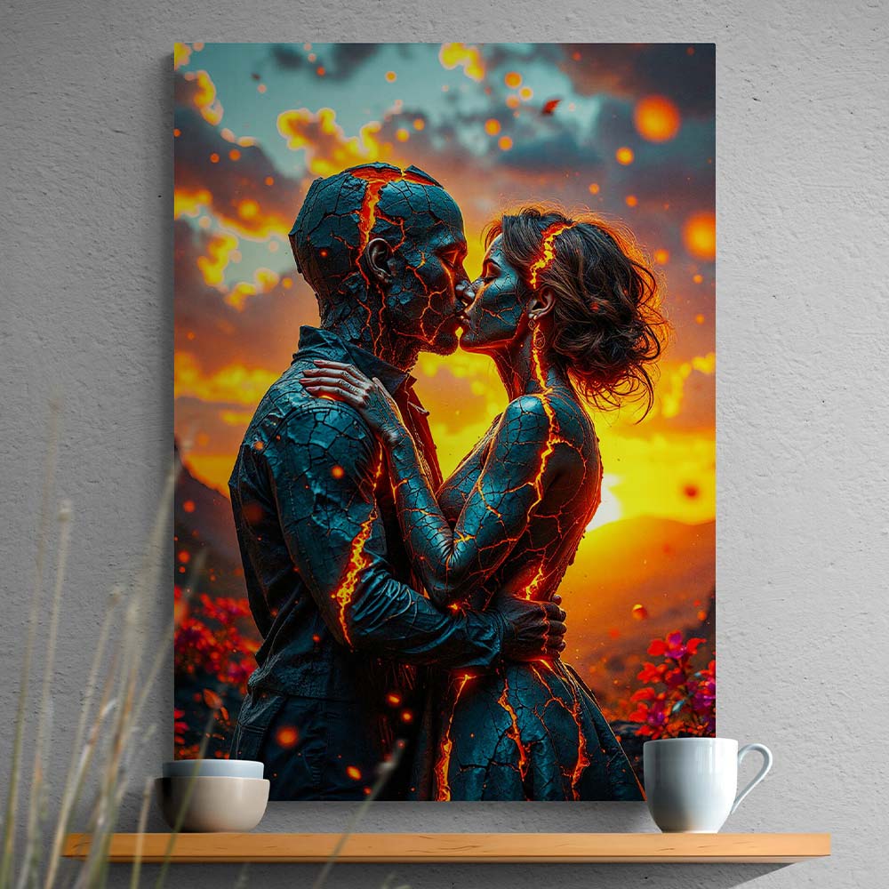 5D Diamond Painting – Vulkanische Liebe, Unique-Diamond