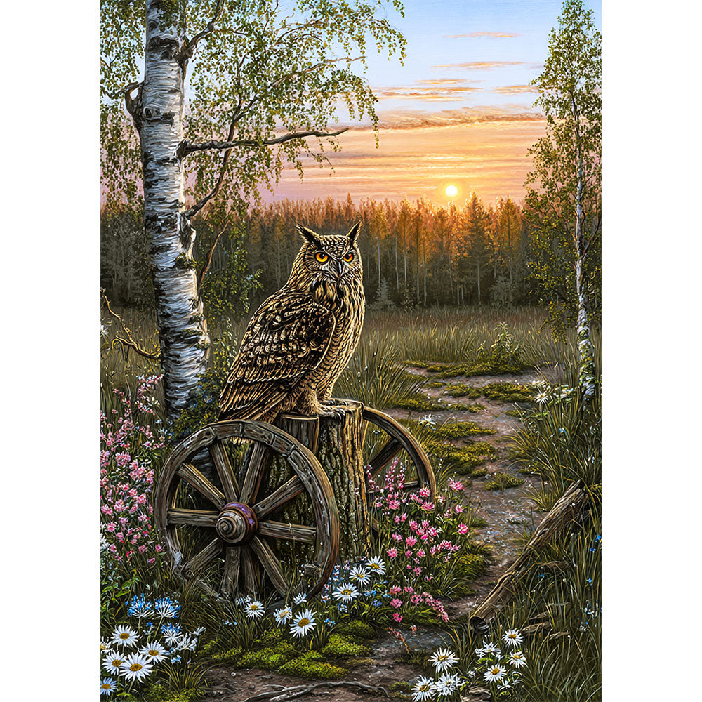 5D Diamond Painting – Wächter der Abenddämmerung, Unique-Diamond