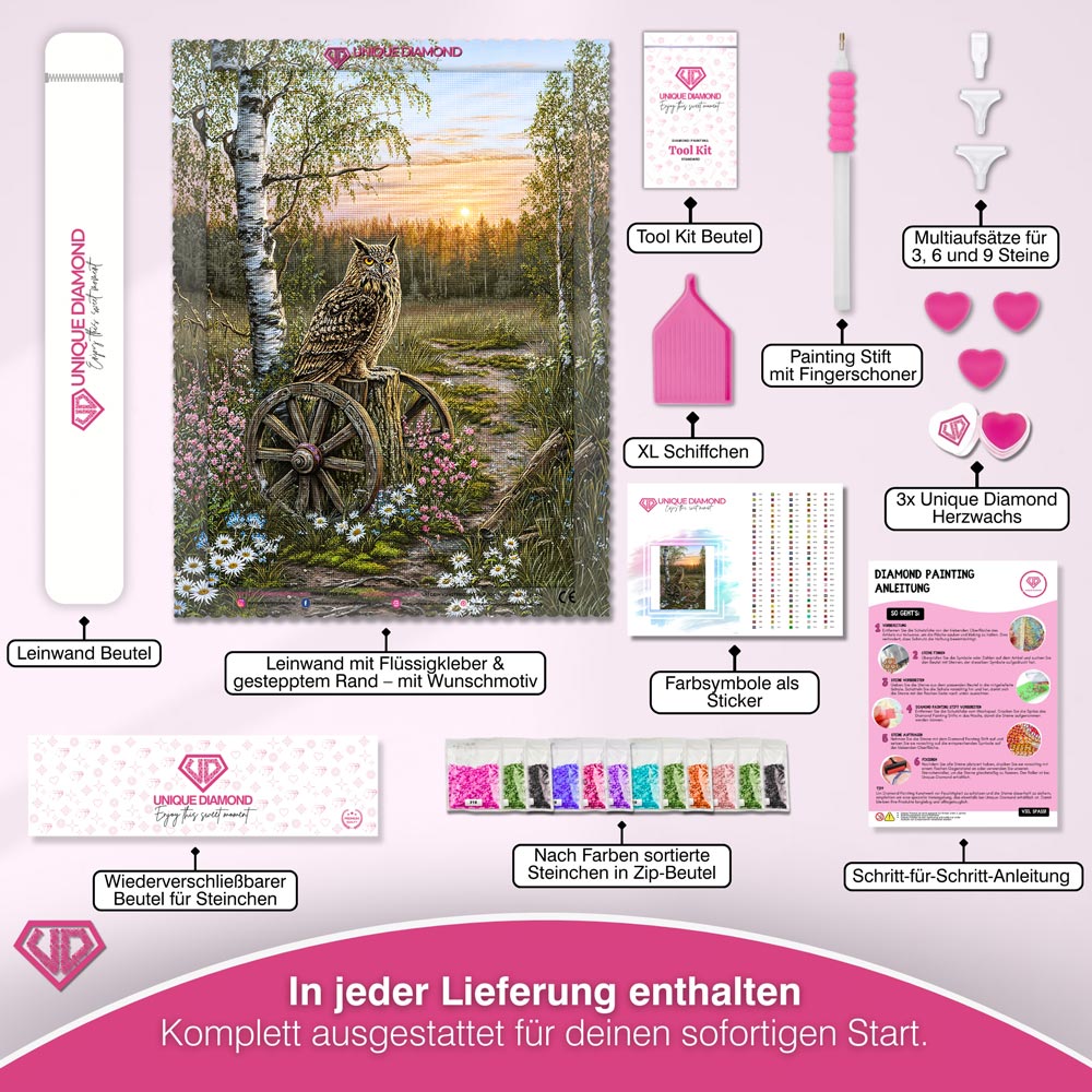 5D Diamond Painting – Wächter der Abenddämmerung Unique-Diamond