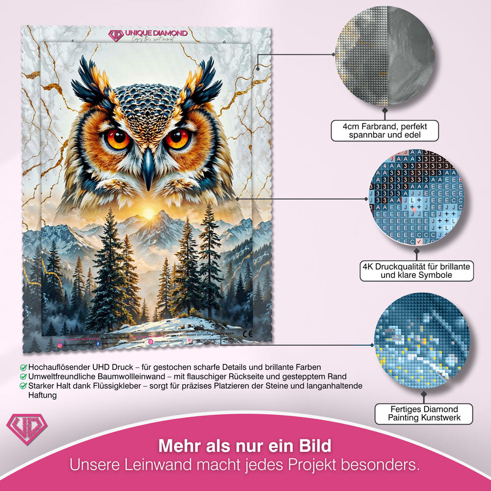 5D Diamond Painting – Wächter der Berge Unique-Diamond
