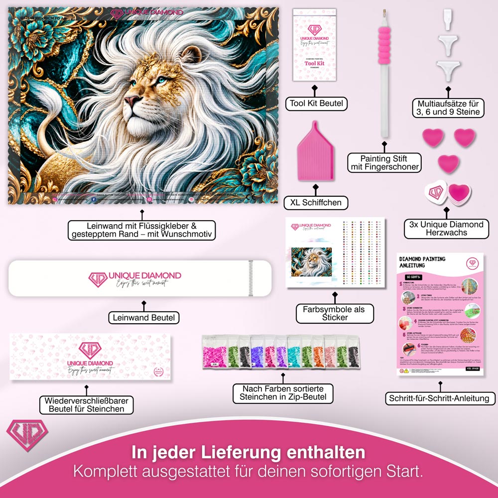 5D Diamond Painting – Wächter der Smaragdkrone