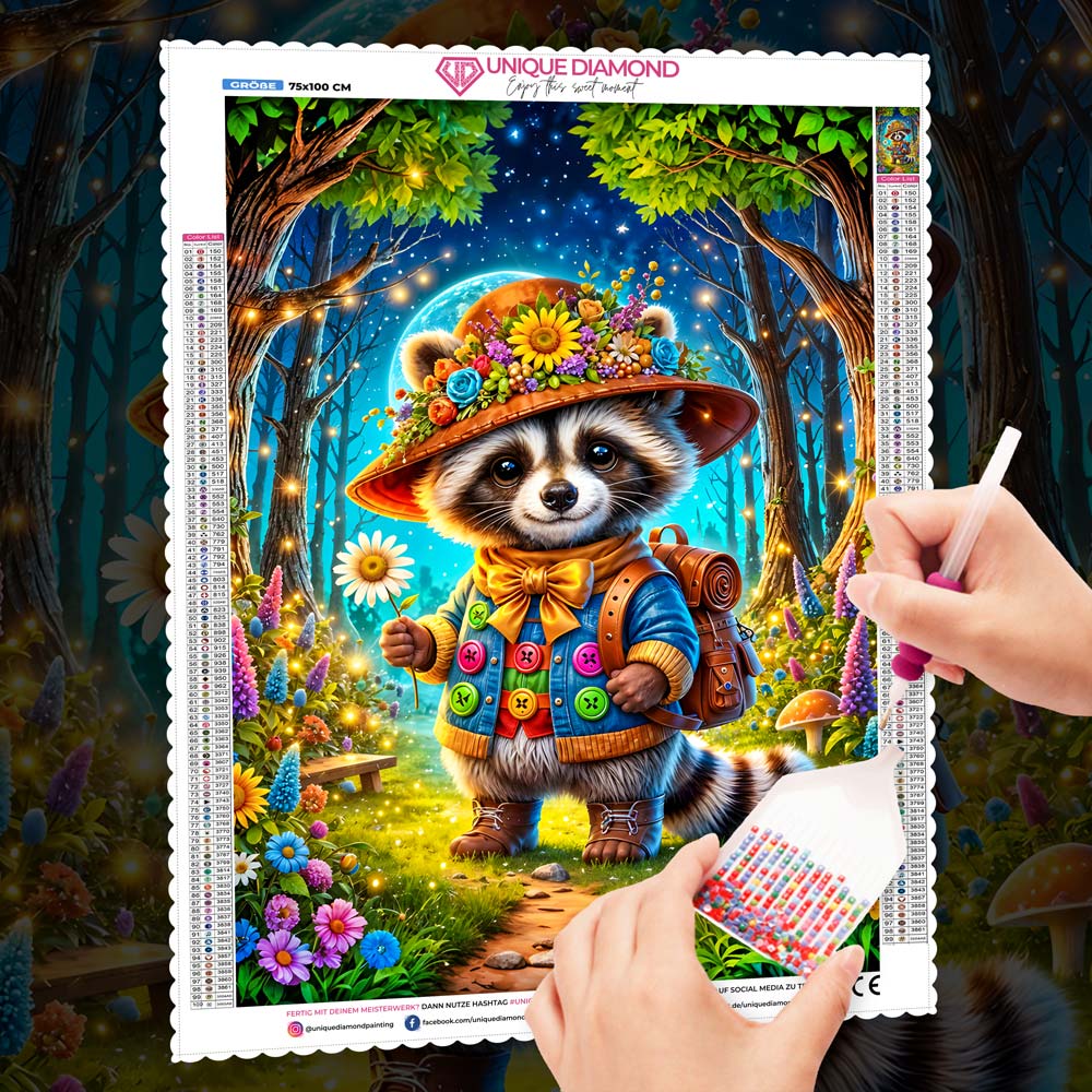 5D Diamond Painting – Waldwanderer Remy, unique-diamond
