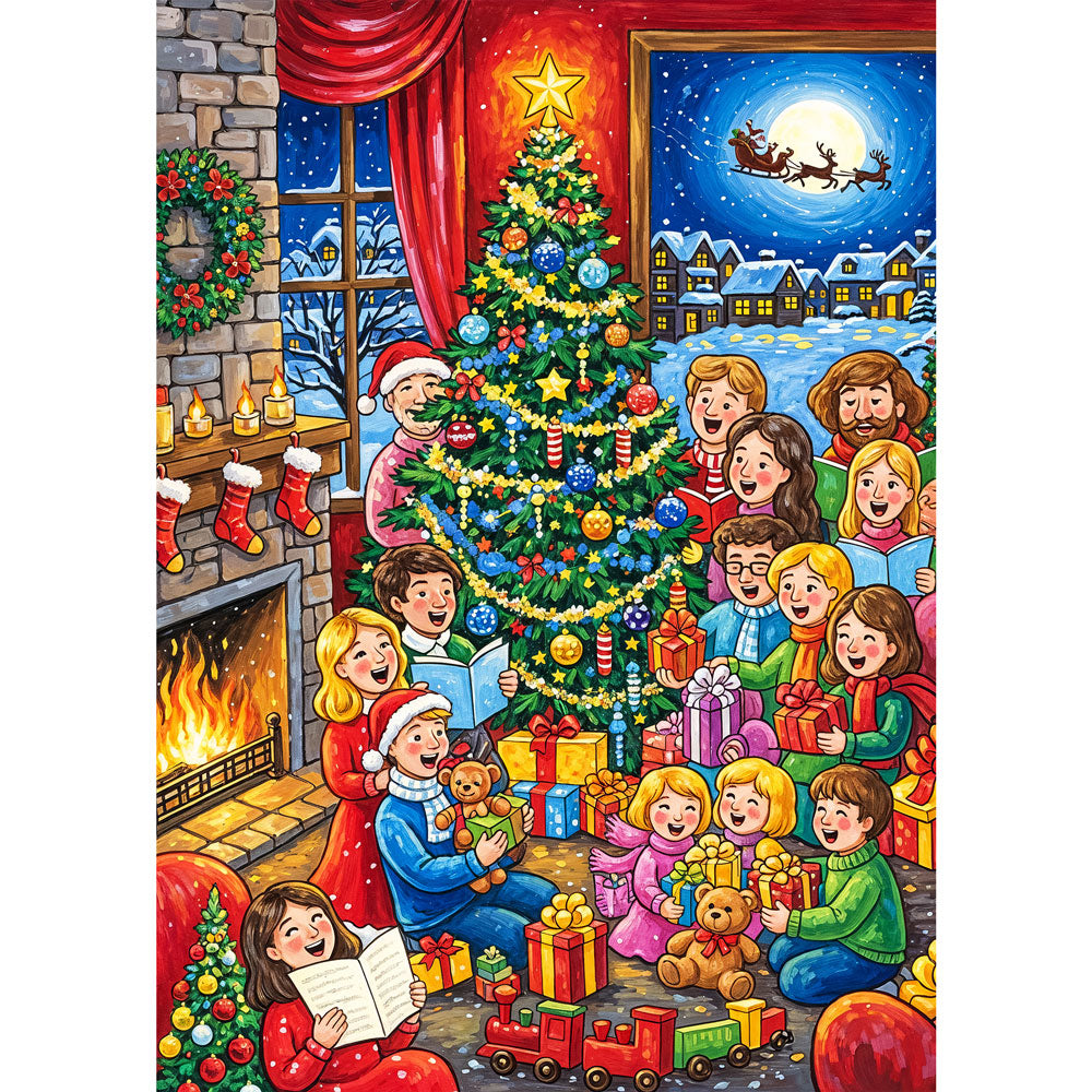 5D Diamond Painting – Weihnachtsfreude im Kreise der Familie Unique-Diamond