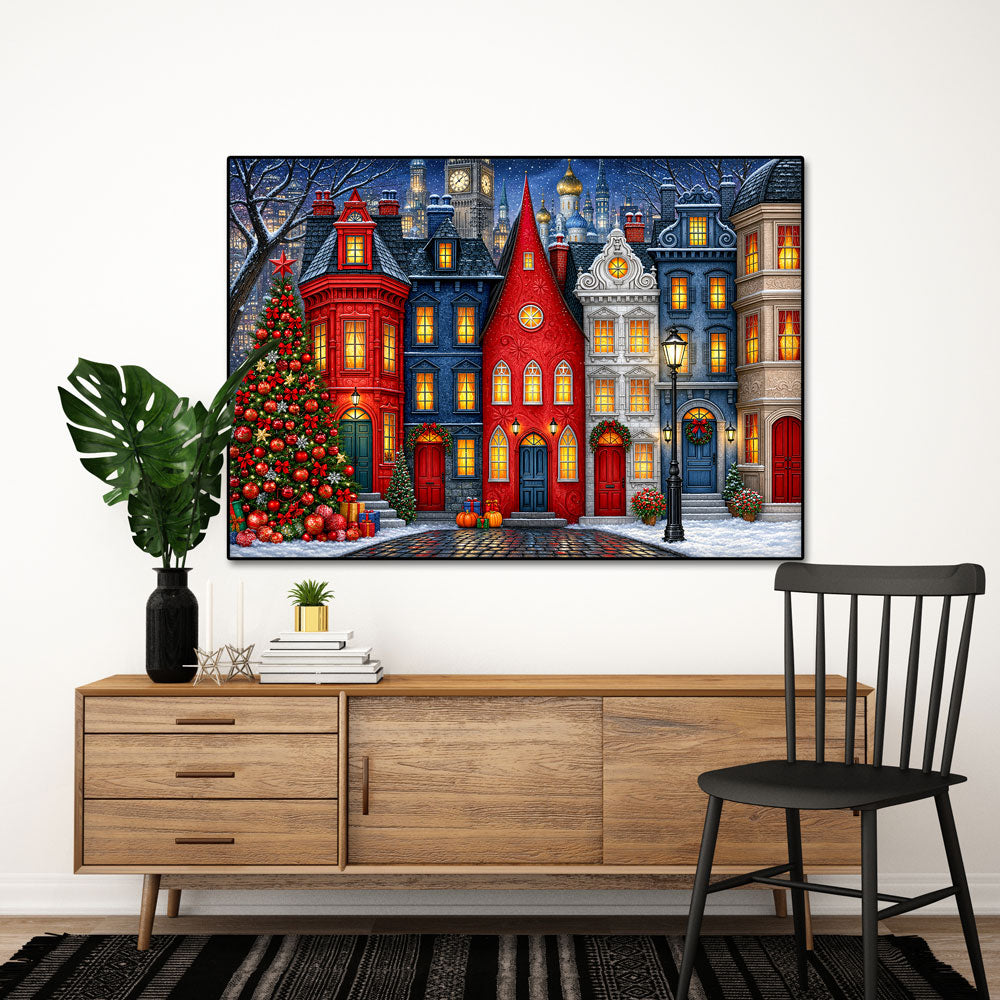 5D Diamond Painting – Weihnachtslichter der Zauberstadt