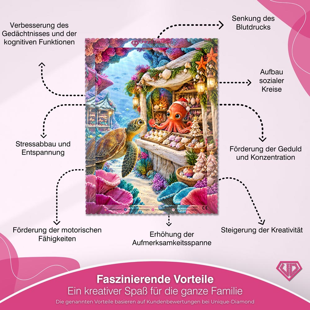 5D Diamond Painting – Weihnachtsmarkt im Korallenreich