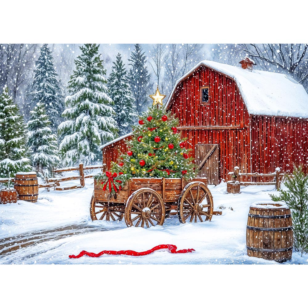 5D Diamond Painting – Weihnachtszauber auf der Farm, Unique-Diamond