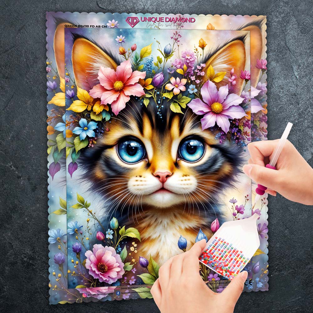 5D Diamond Painting – Whiskers in Bloom