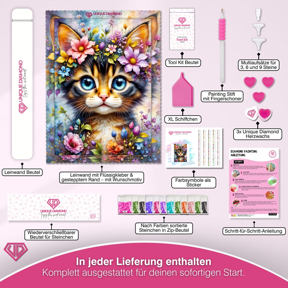 5D Diamond Painting – Whiskers in Bloom