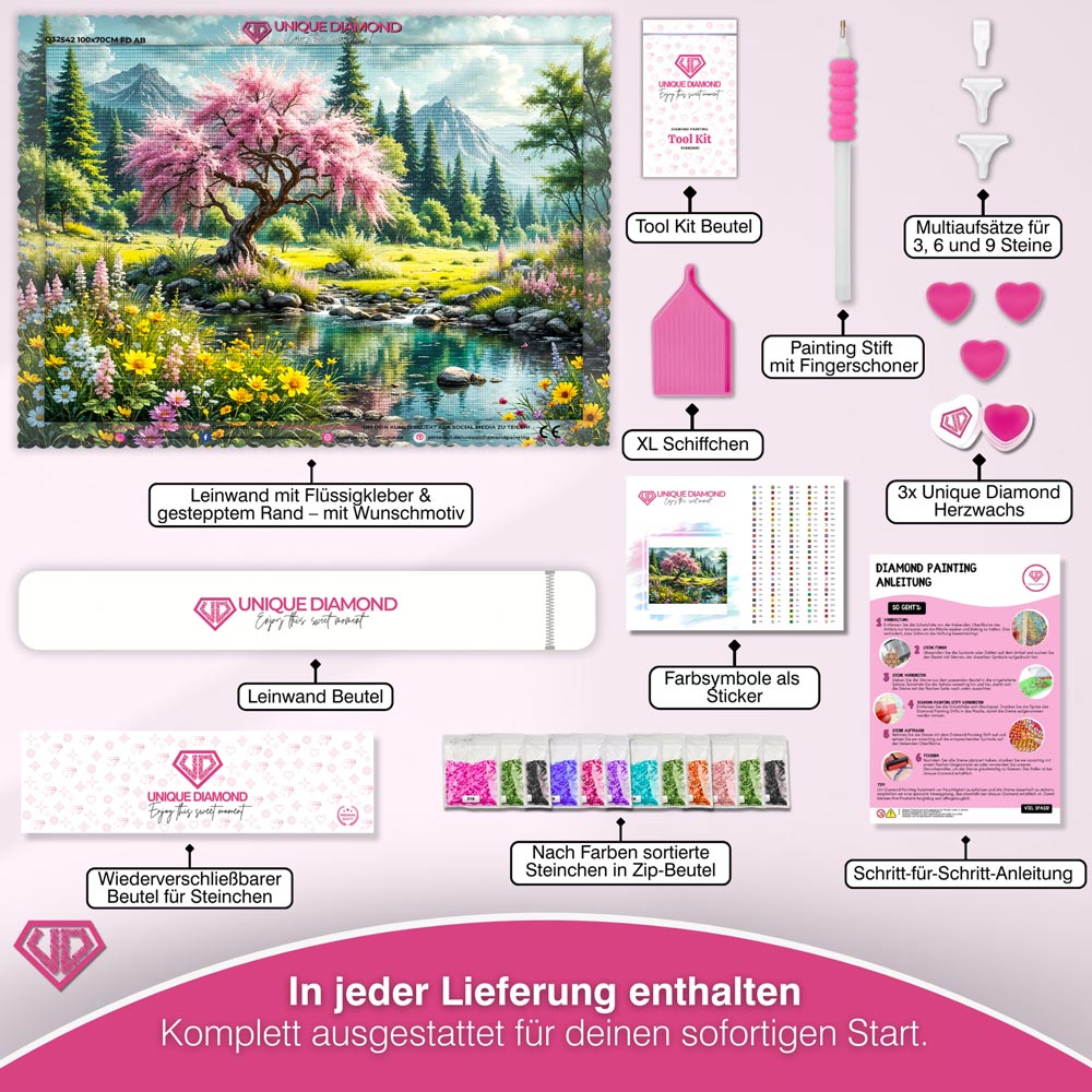 5D Diamond Painting – Whispering Blossom Unique-Diamond