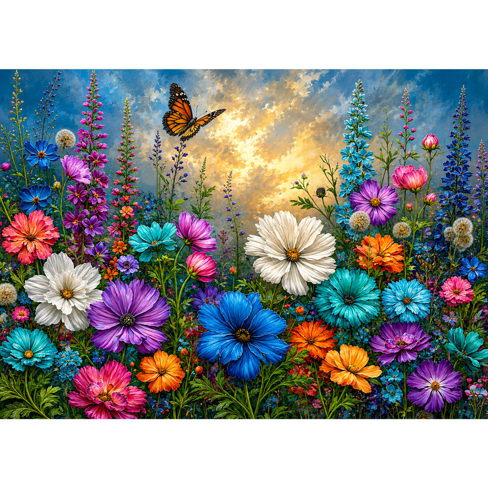 5D Diamond Painting – Wildflower Sunset | Unique Diamond