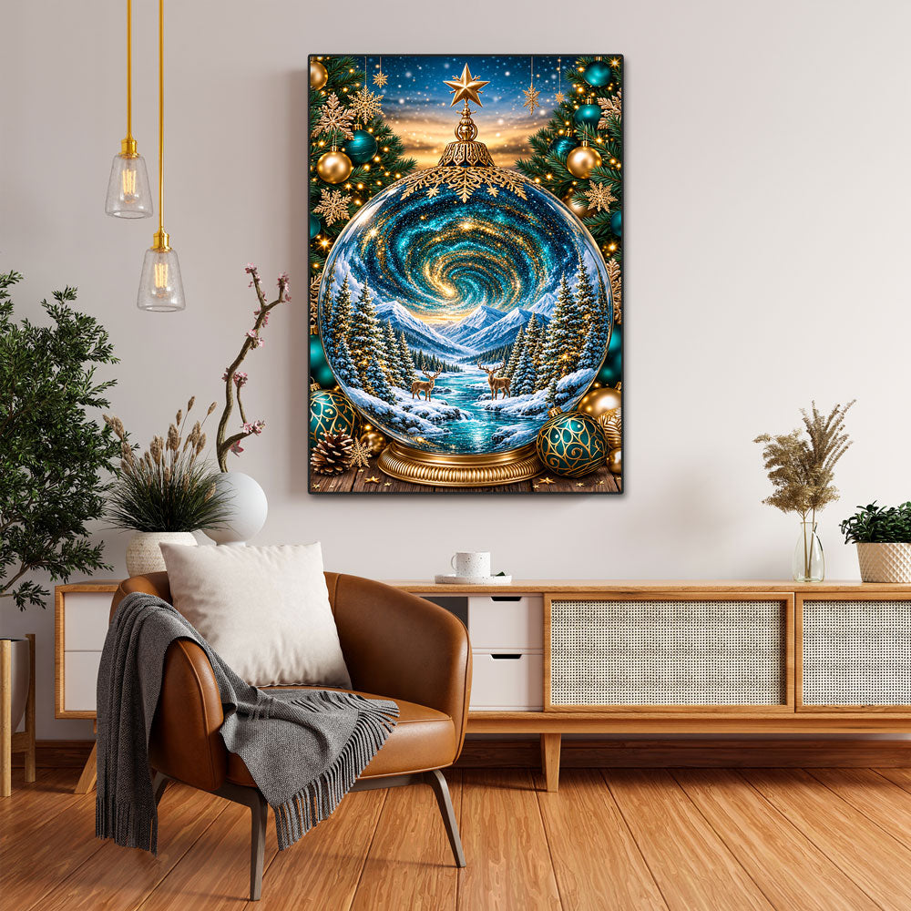 5D Diamond Painting – Winterkosmos im Weihnachtszauber
