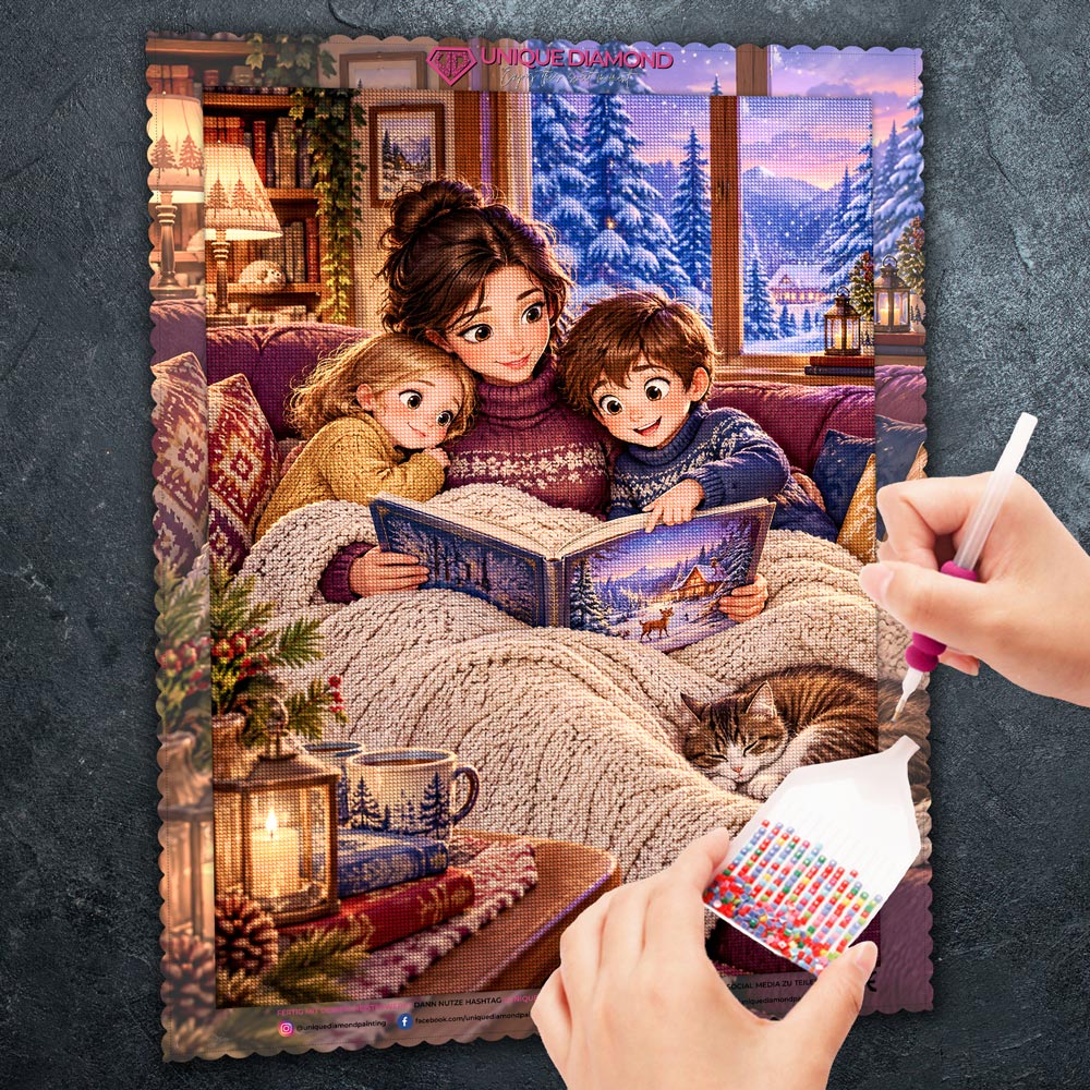 5D Diamond Painting – Wintermärchen unter der Kuscheldecke