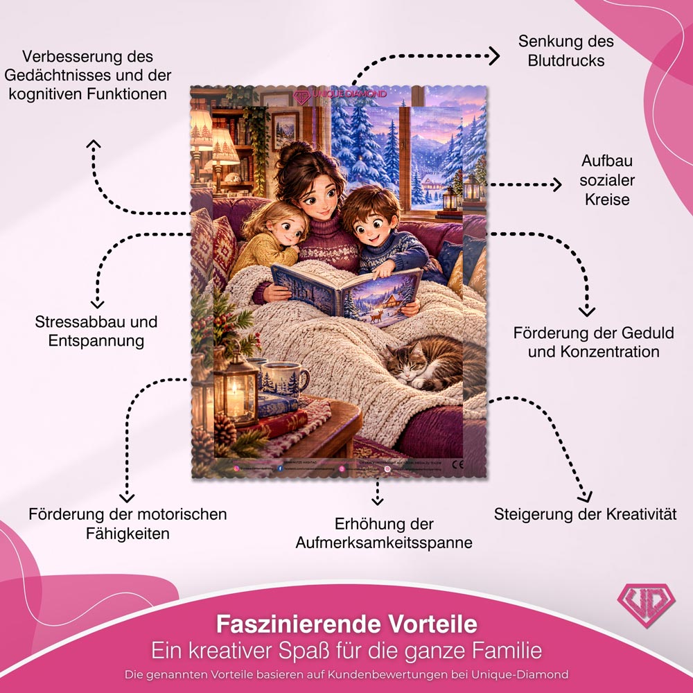 5D Diamond Painting – Wintermärchen unter der Kuscheldecke