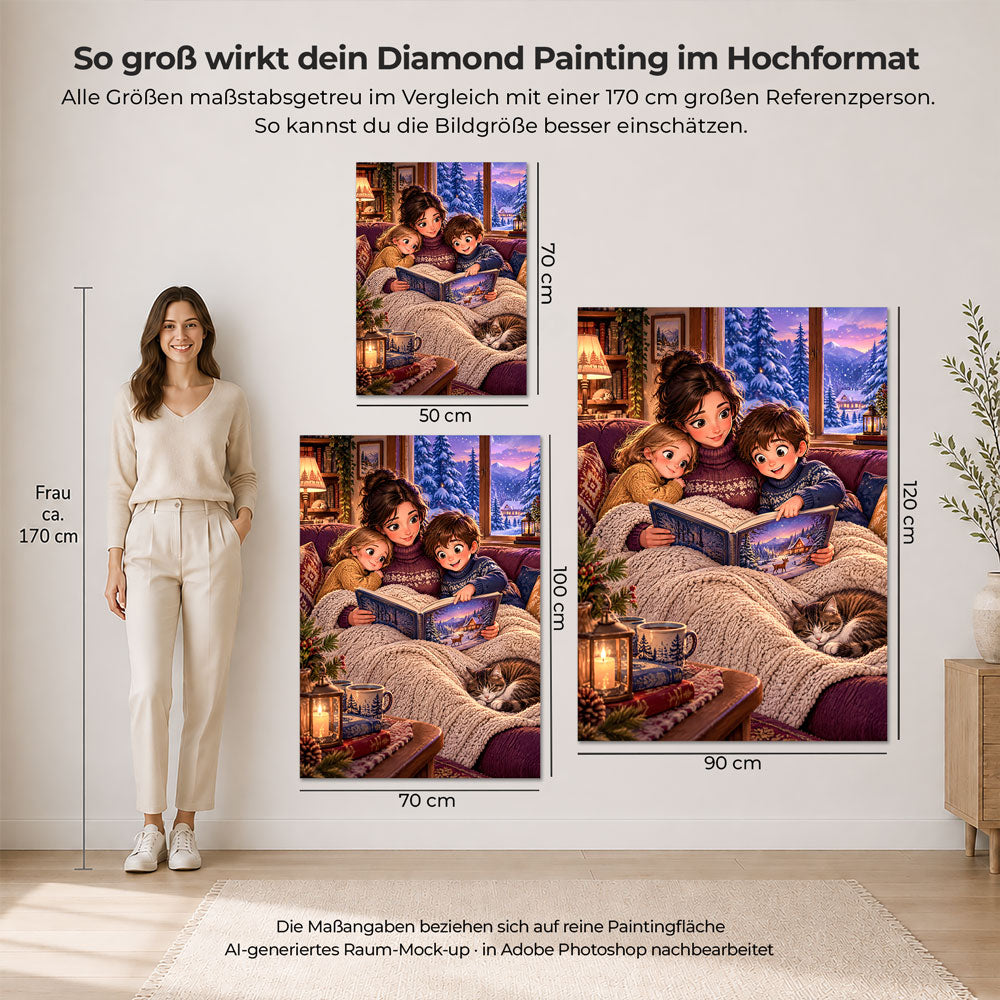 5D Diamond Painting – Wintermärchen unter der Kuscheldecke