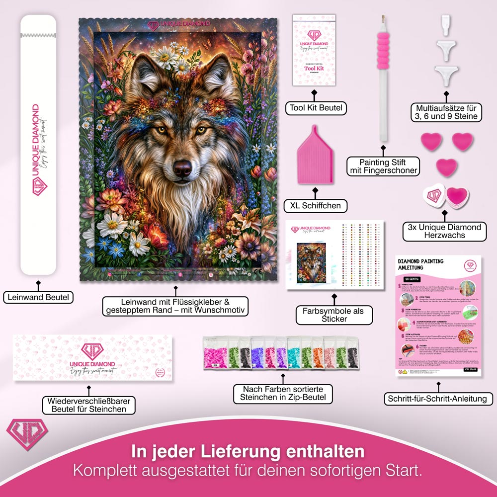 5D Diamond Painting – Wolfsgeist Floran