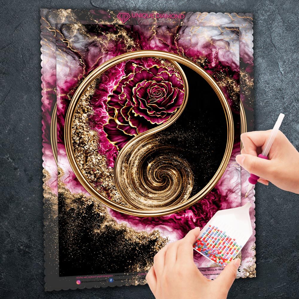 5D Diamond Painting – Yin Yang der ewigen Rose
