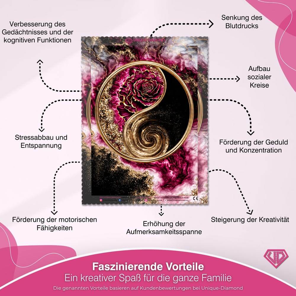 5D Diamond Painting – Yin Yang der ewigen Rose
