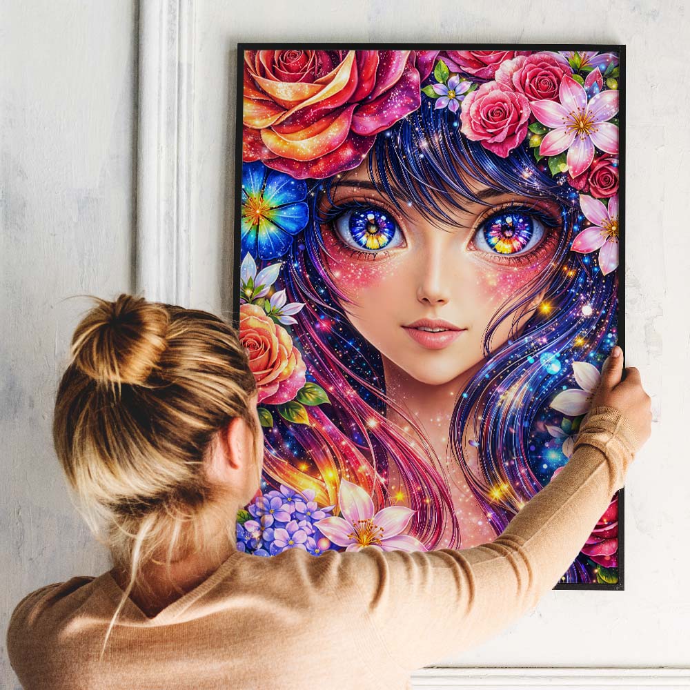 5D Diamond Painting – Yuna Sternenblüte der Farben