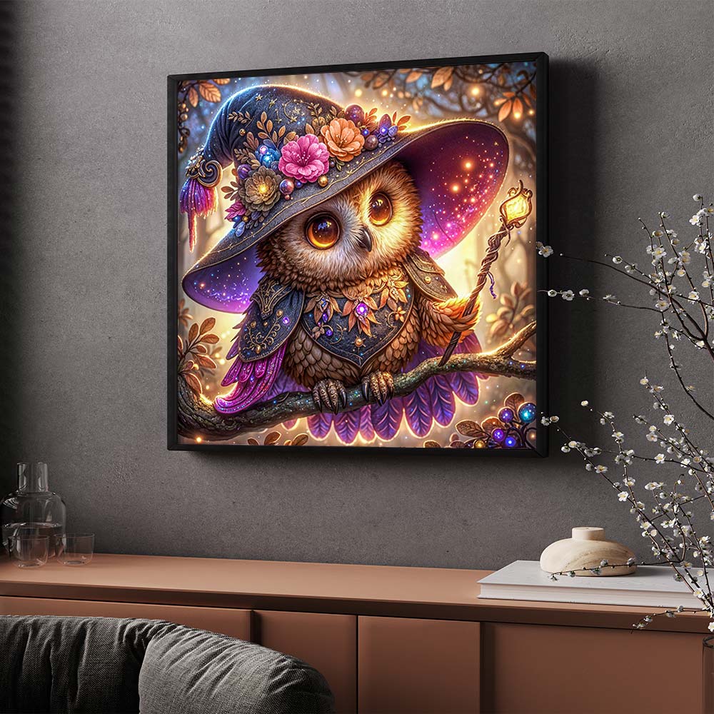 5D Diamond Painting – Zaubereule des Lichts