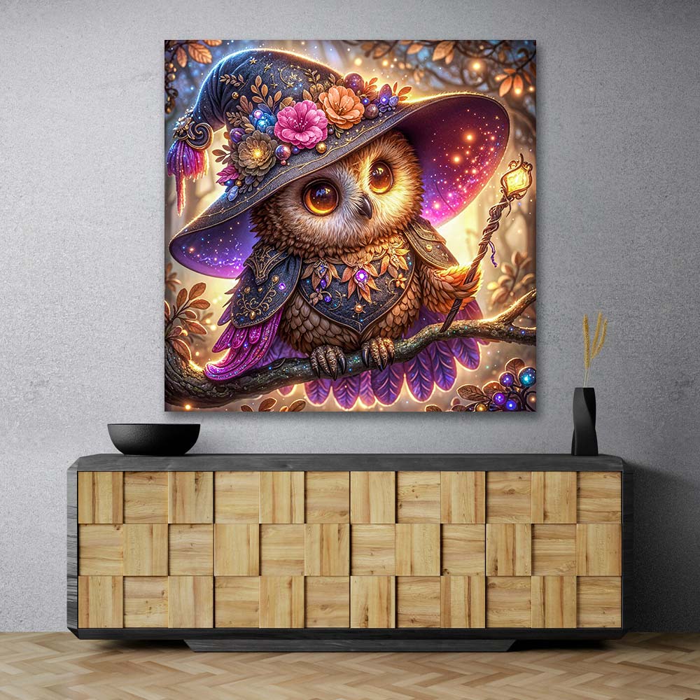 5D Diamond Painting – Zaubereule des Lichts