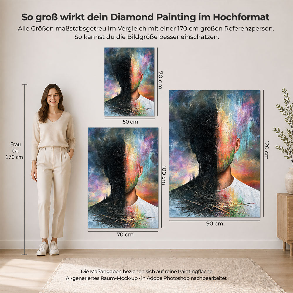 5D Diamond Painting – Zwischen Schatten und Farben