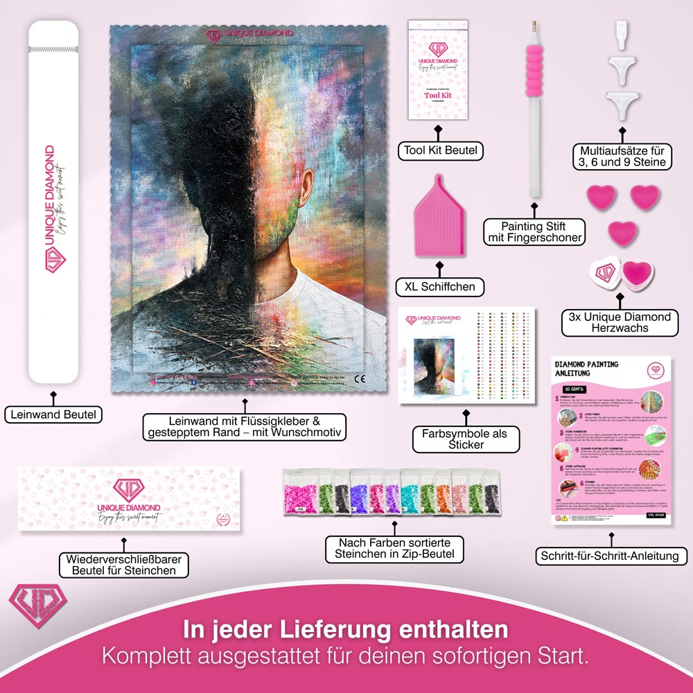 5D Diamond Painting – Zwischen Schatten und Farben