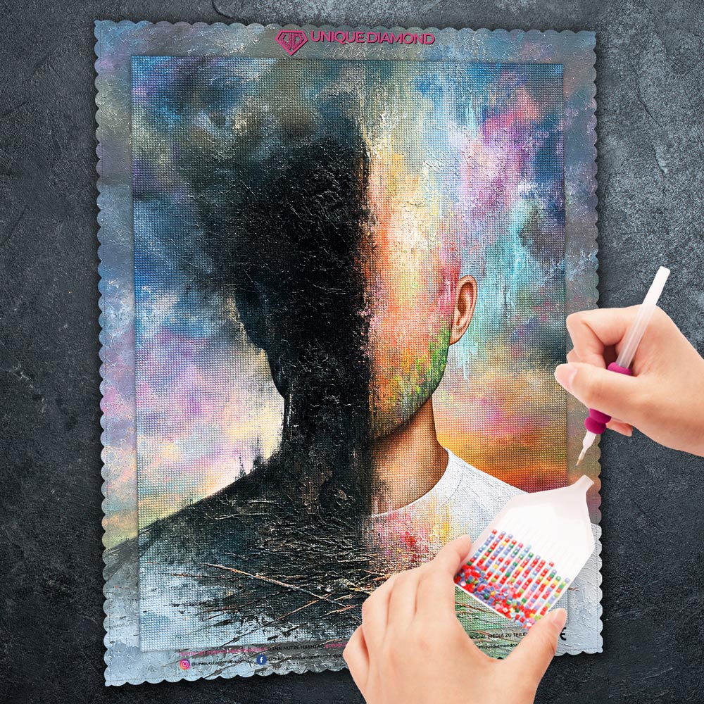 5D Diamond Painting – Zwischen Schatten und Farben