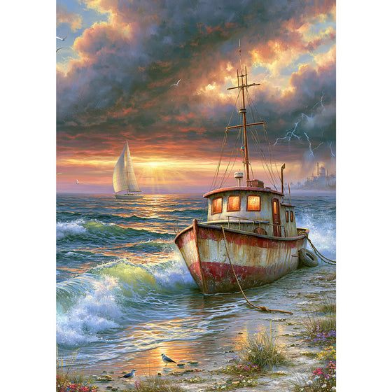 5D Diamond Painting – Zwischen Sturm und Heimkehr | Unique Diamond