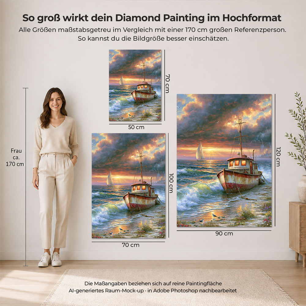 5D Diamond Painting – Zwischen Sturm und Heimkehr