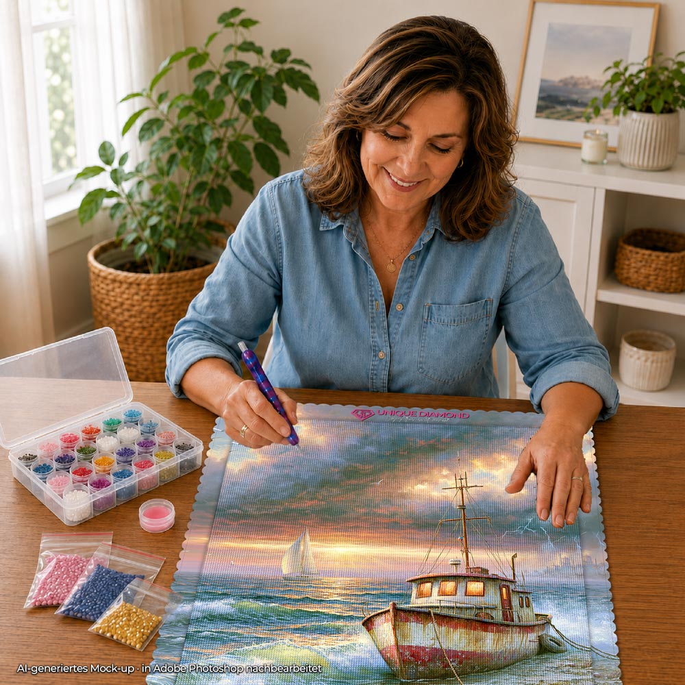 5D Diamond Painting – Zwischen Sturm und Heimkehr