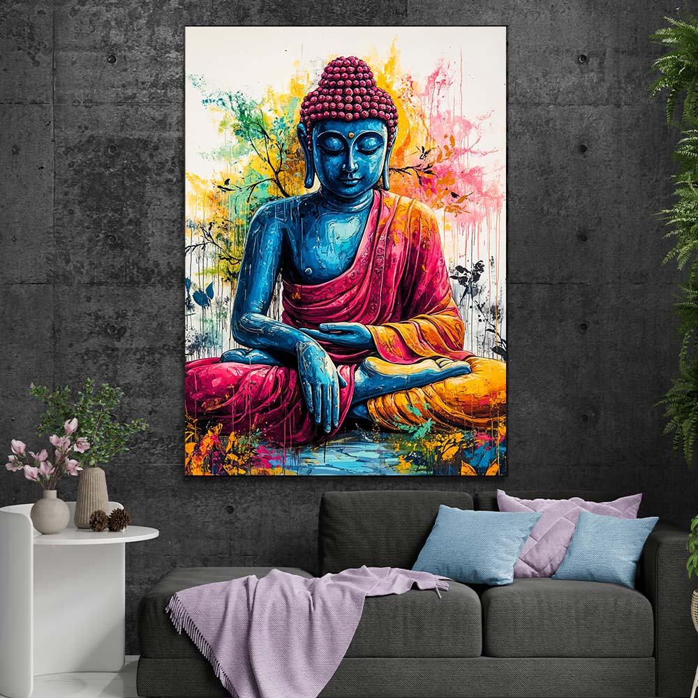 5D Diamond Painting mit AB-Effekt – Buddhas Farbenpracht, Unique-Diamond