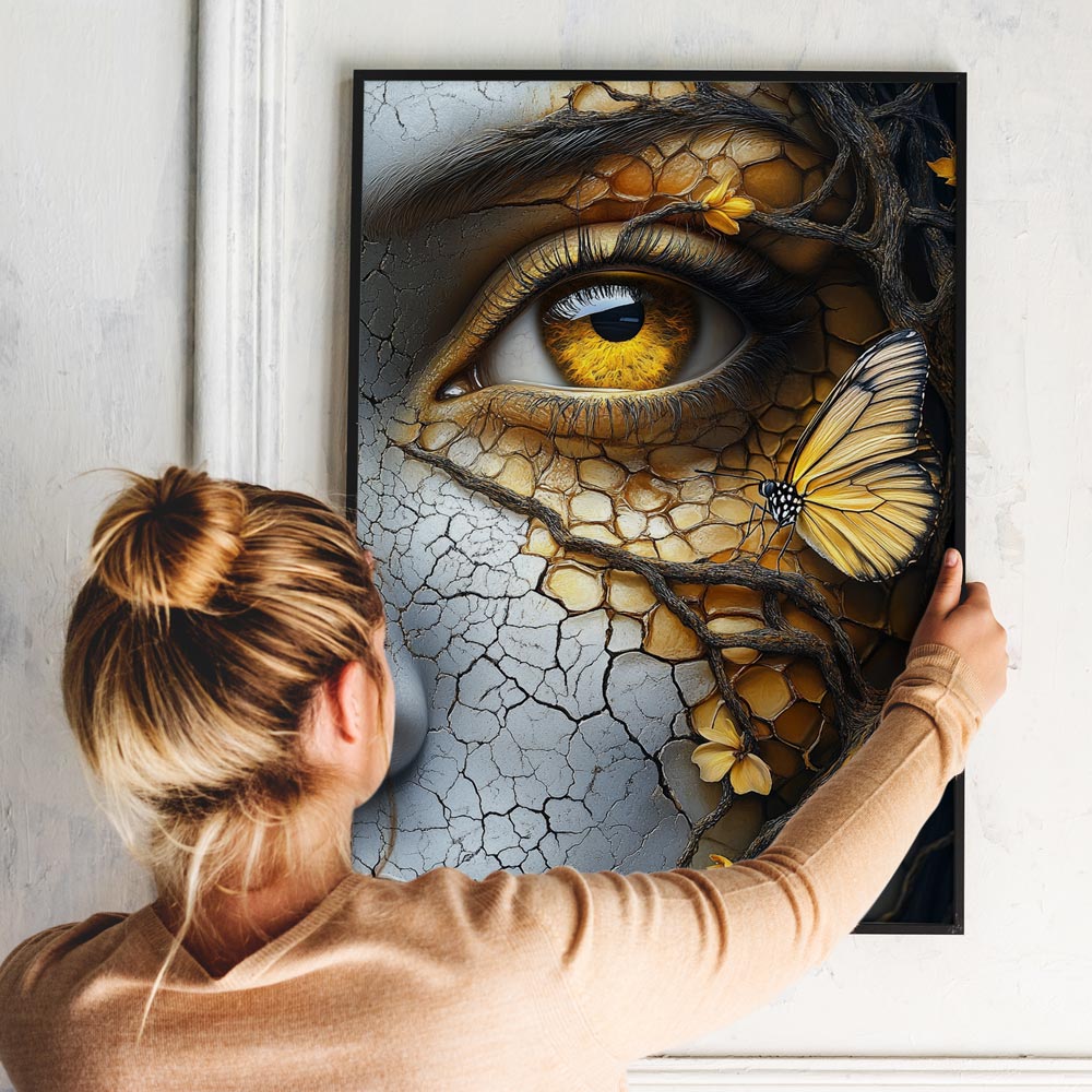 5D Diamond Painting mit AB-Effekt – Das Auge der Natur, Unique-Diamond