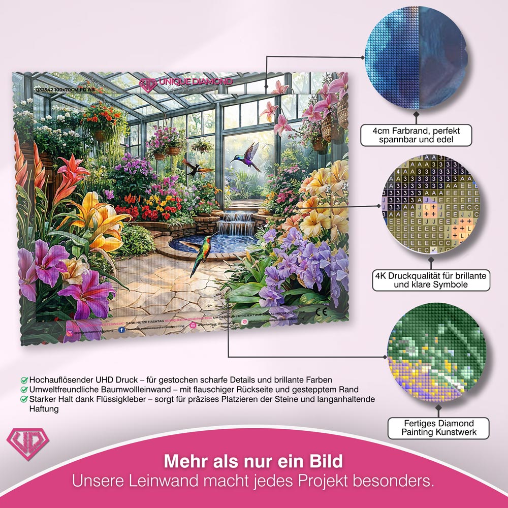 5D Diamond Painting – Das Paradies des Kolibris Unique-Diamond