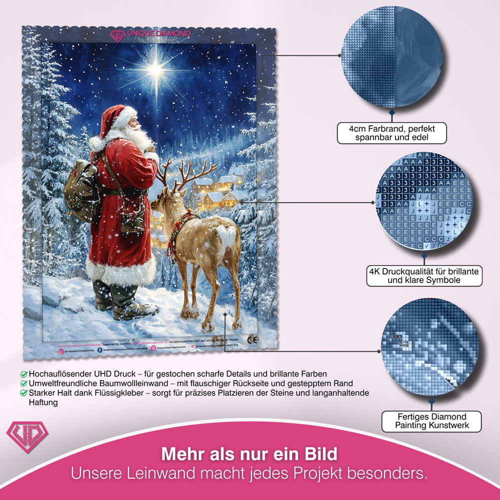 5D Diamond Painting – Der Weihnachtsstern Unique-Diamond