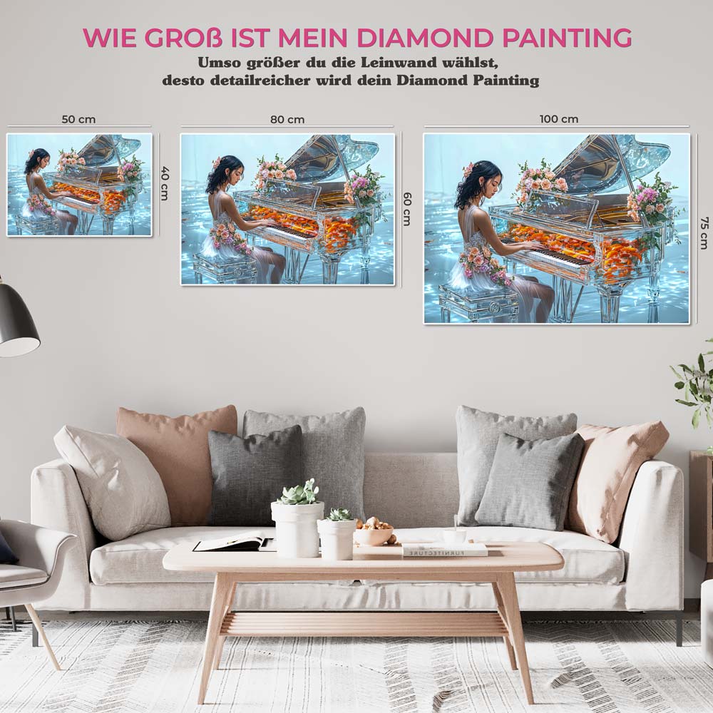 5D Diamond Painting mit AB-Effekt – Die Harmonie der Klänge, Unique-Diamond