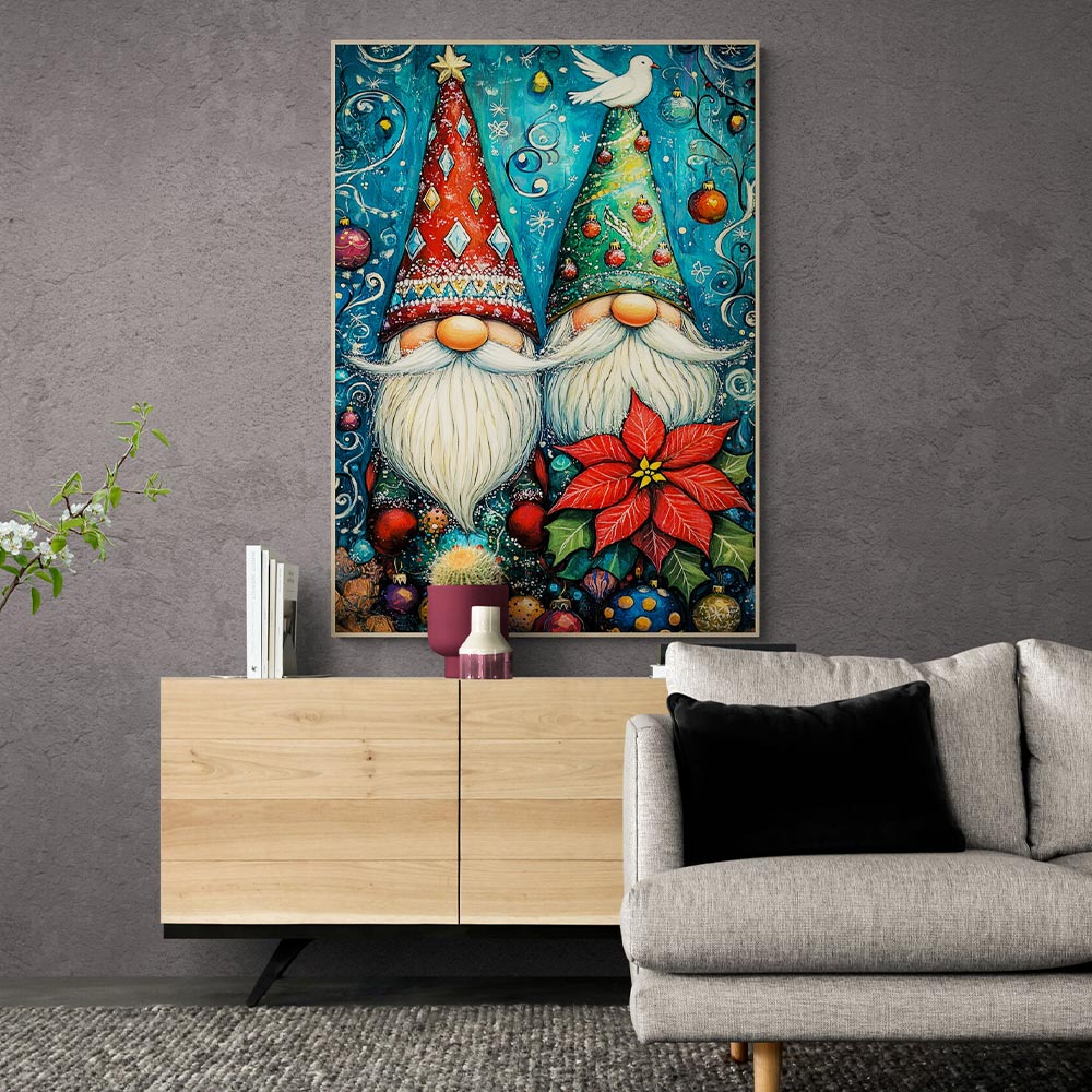 5D Diamond Painting mit AB-Effekt – Die Weihnachtswichtel, Unique-Diamond