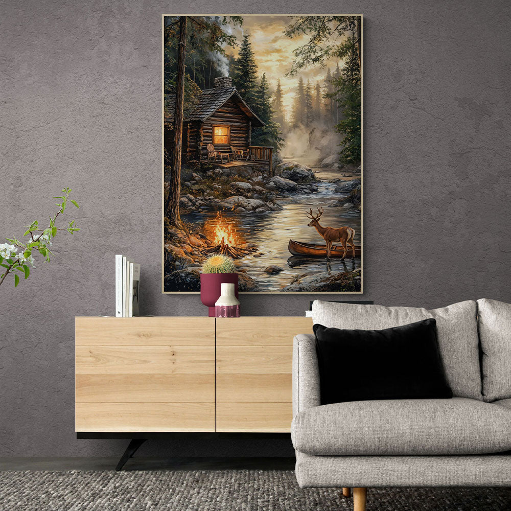 5D Diamond Painting mit AB-Effekt – Die stille Zuflucht, Unique-Diamond