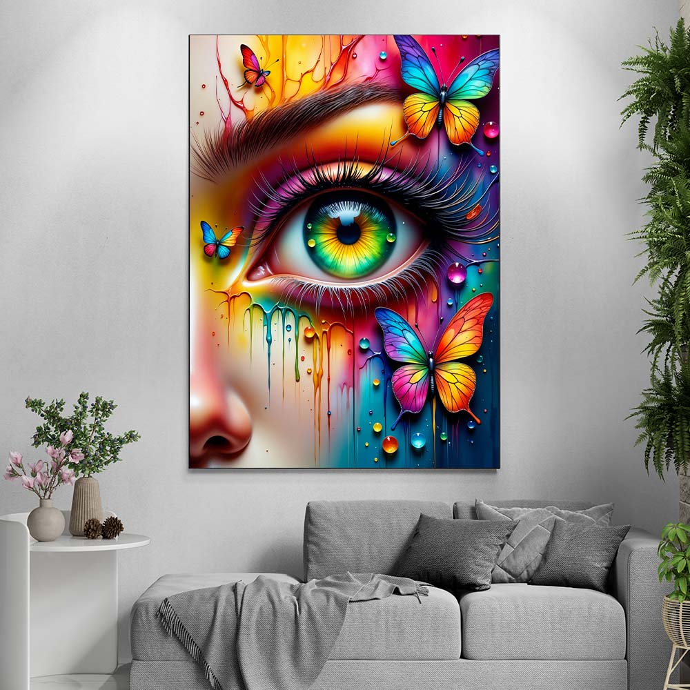 5D Diamond Painting mit AB-Effekt – Farbmagie des Auges, Unique-Diamond